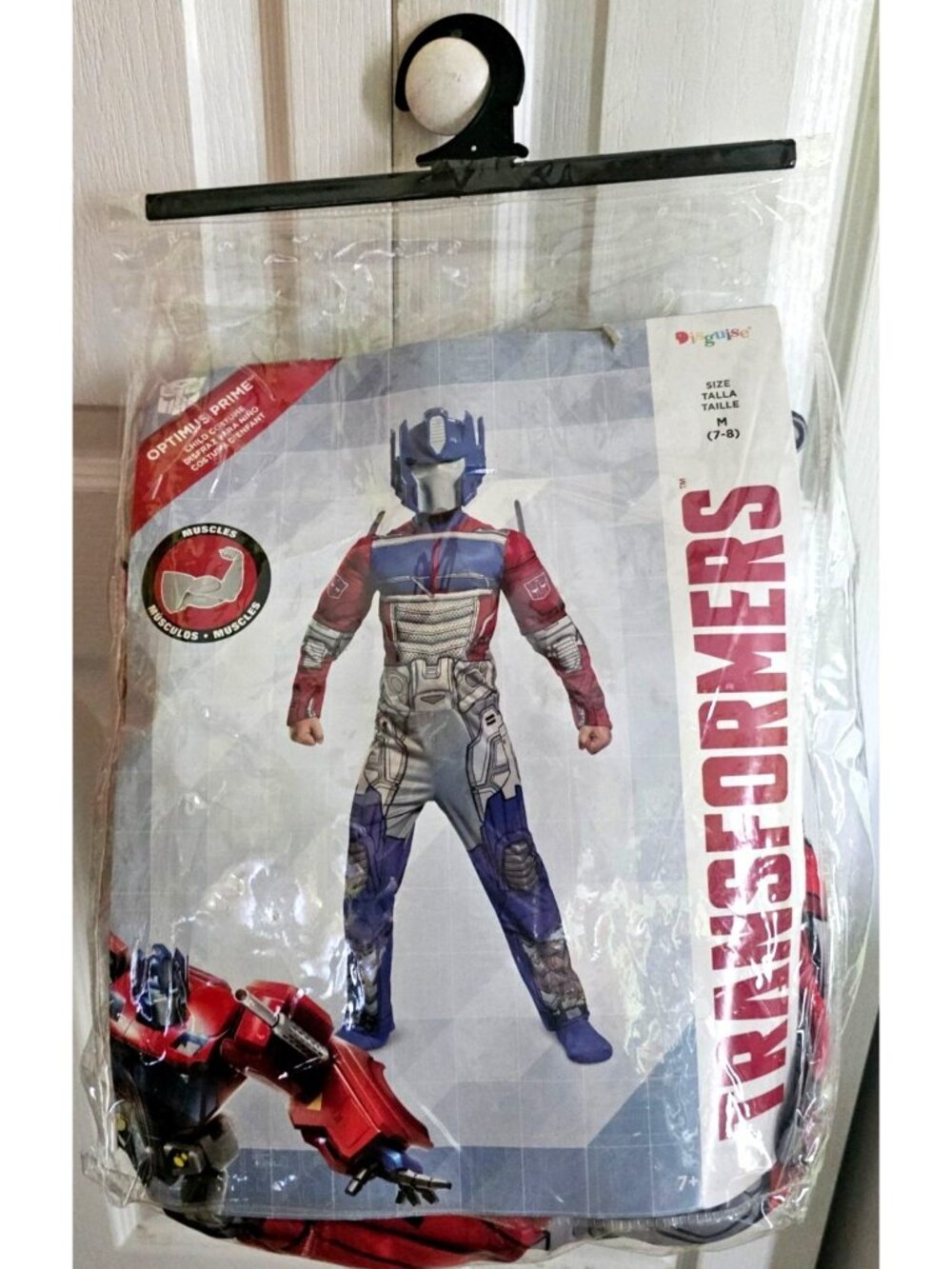 Transformers Optimus Prime Muscle Costume Boys 7-8 Kids Mask Halloween Disguise